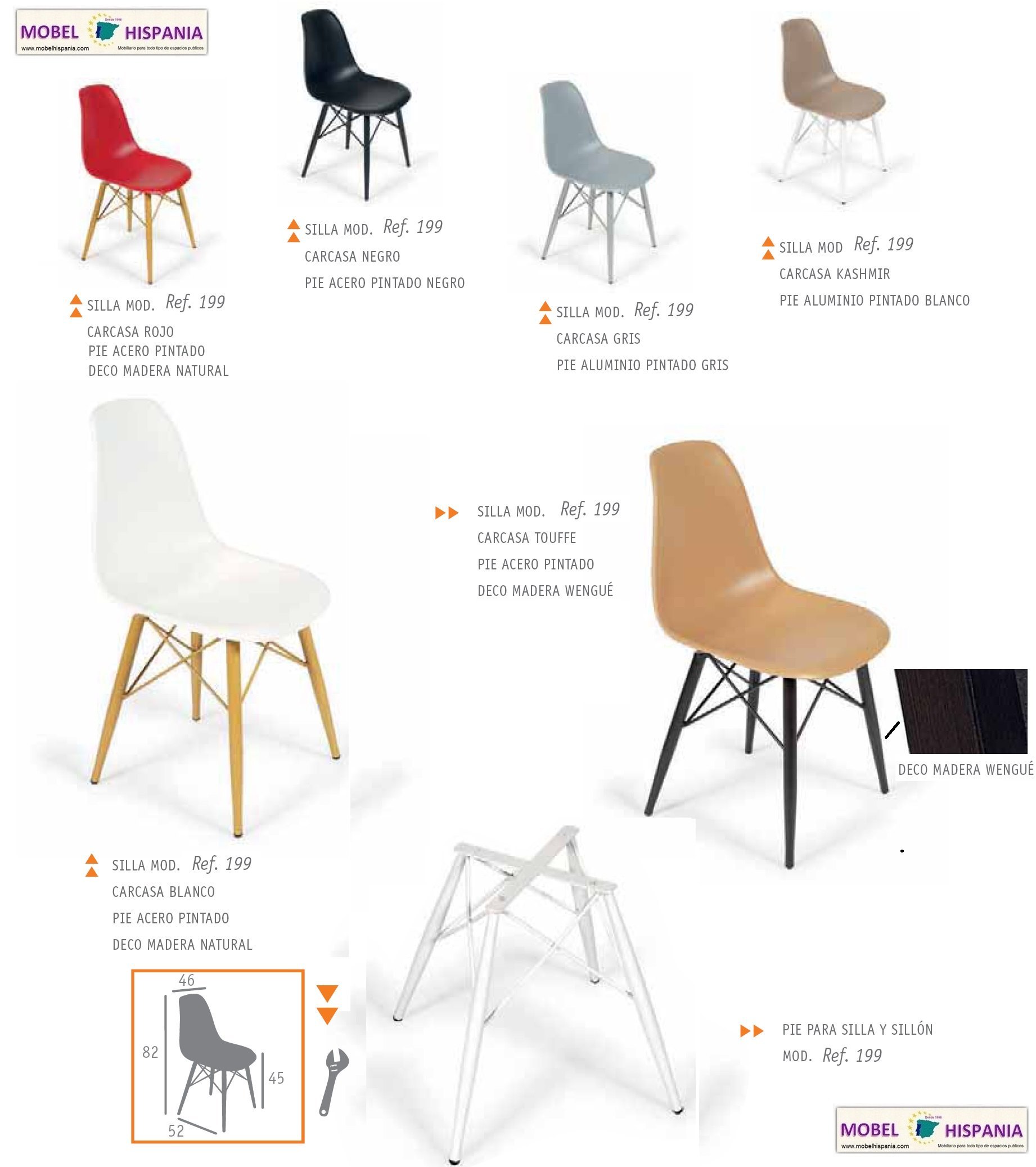 picasso silla acero wengue toffe 05 1