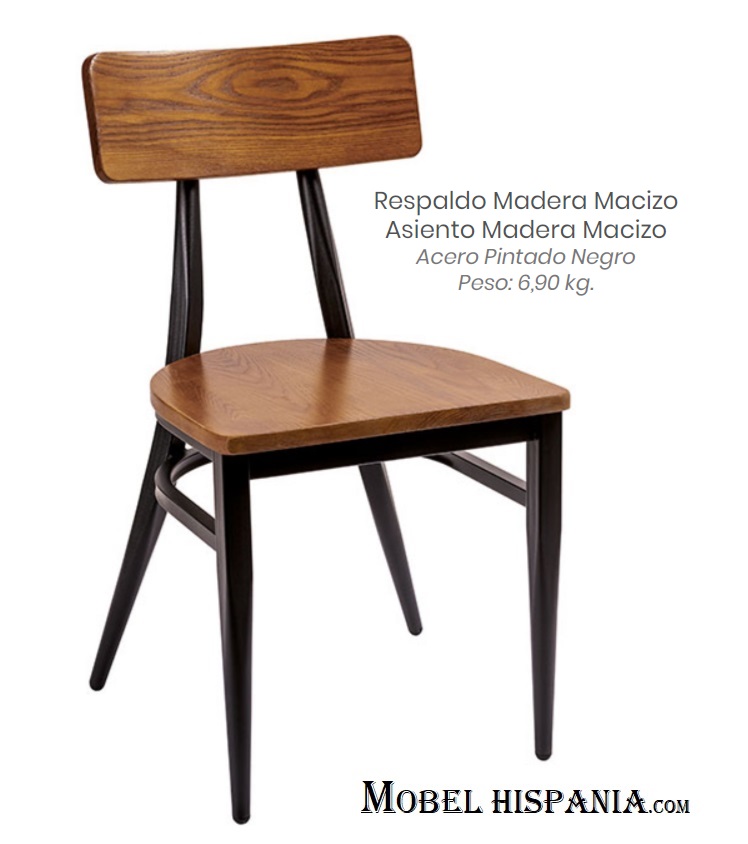 187 silla metal madera maciza 1