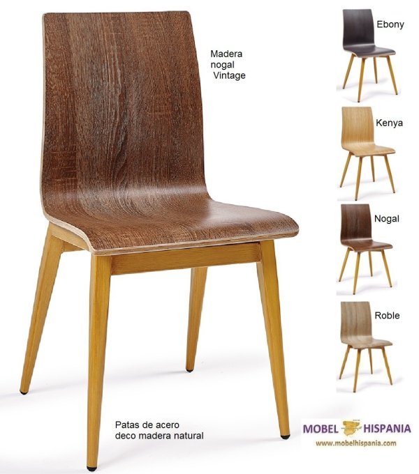 MICHIGAN silla C4 deco madera roble vintage 03