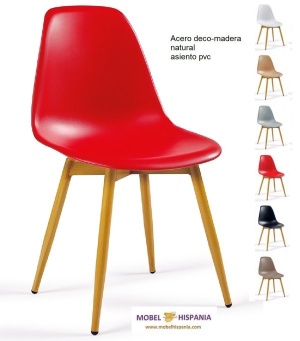 PICASSO silla p4 deco madera natural carcasa blanca 02 2