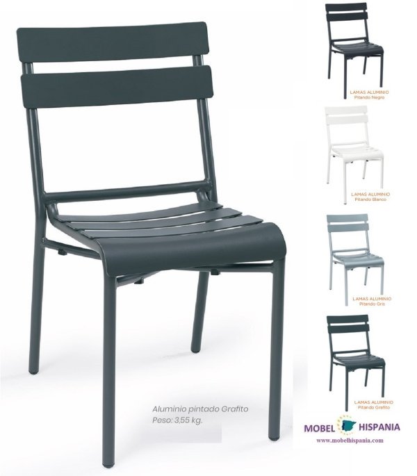 4424 silla aluminio grafito