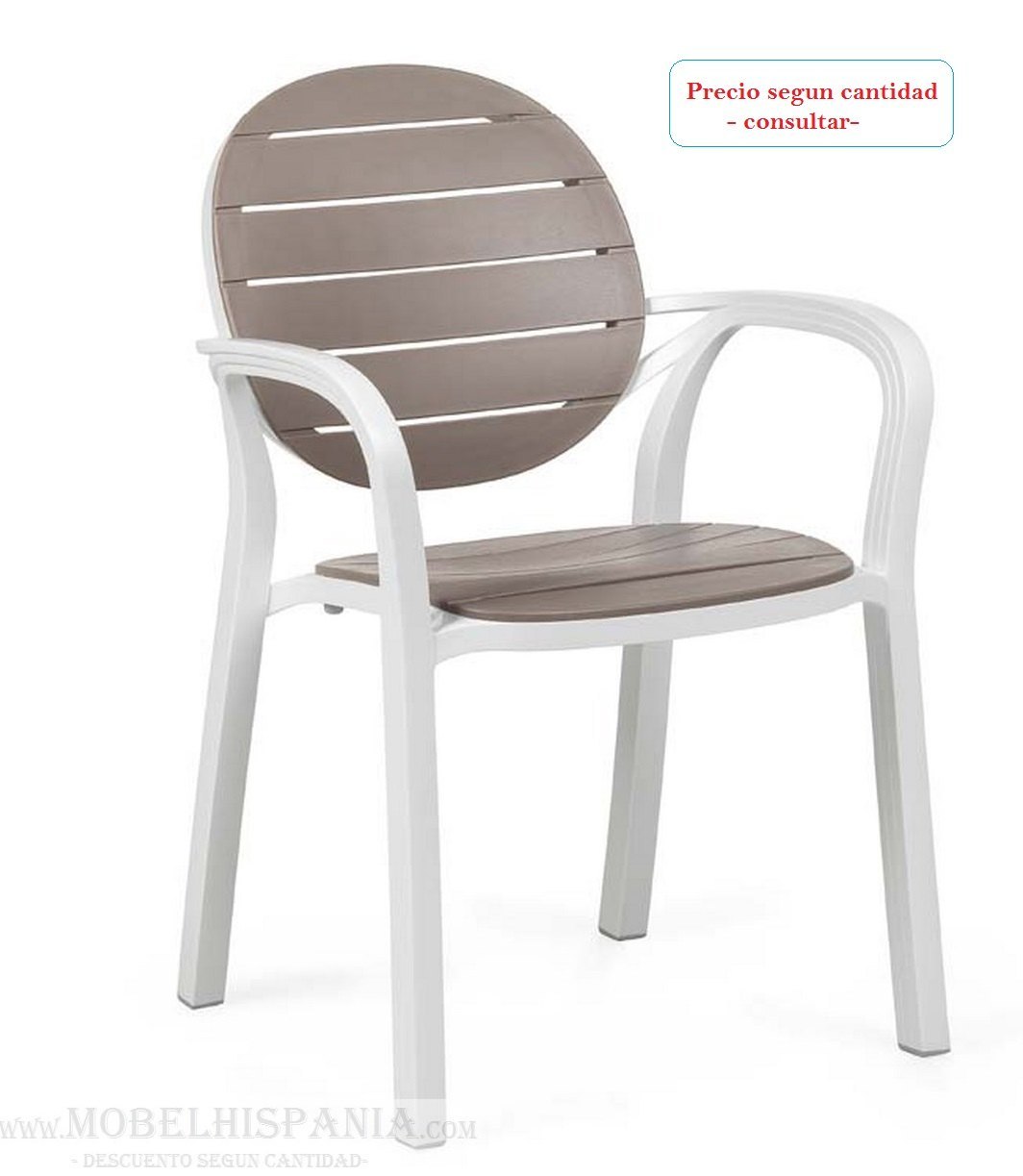 palma blanco sillon resina tortora terreza 1