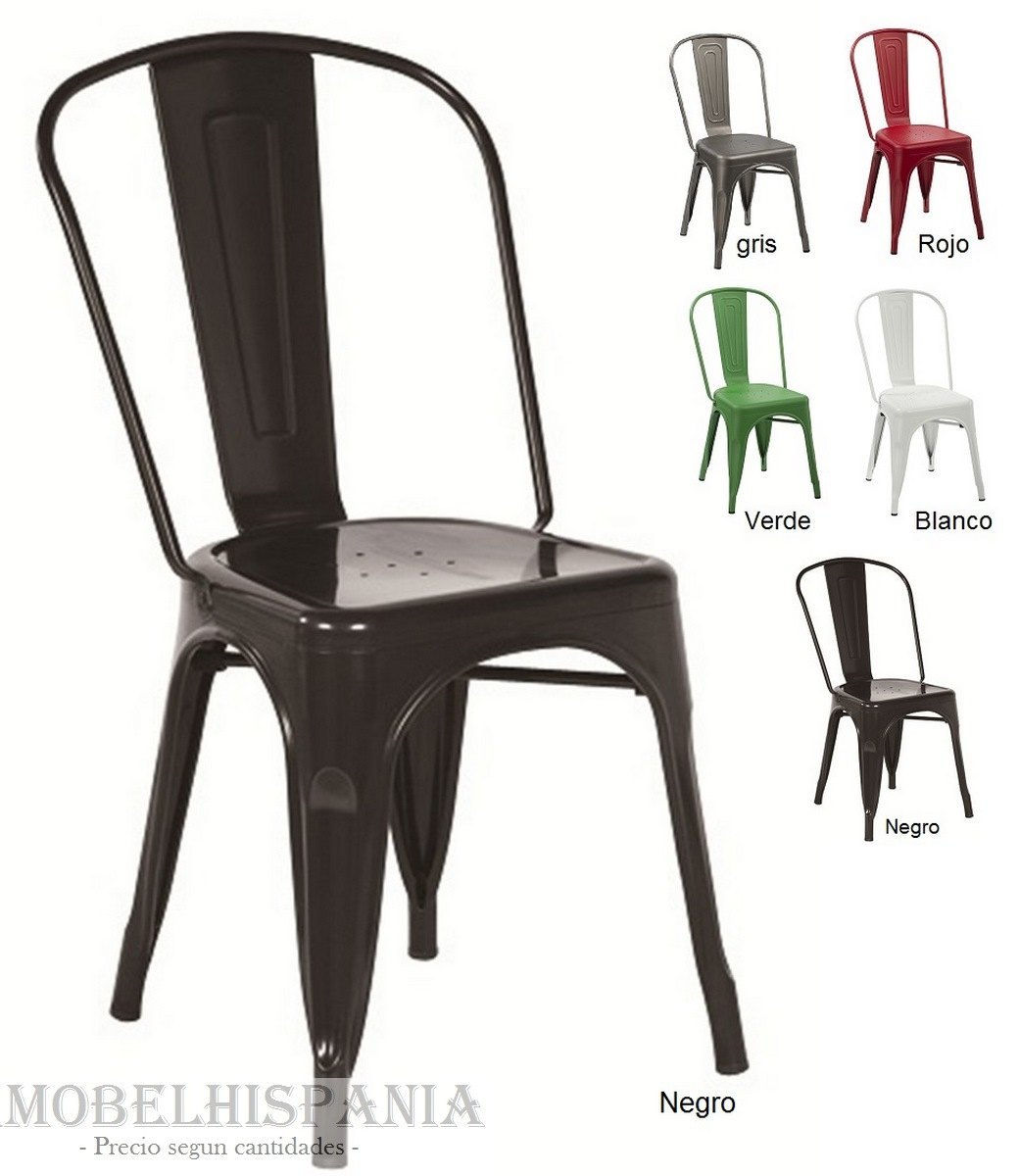 5816n silla industrial metalica negro