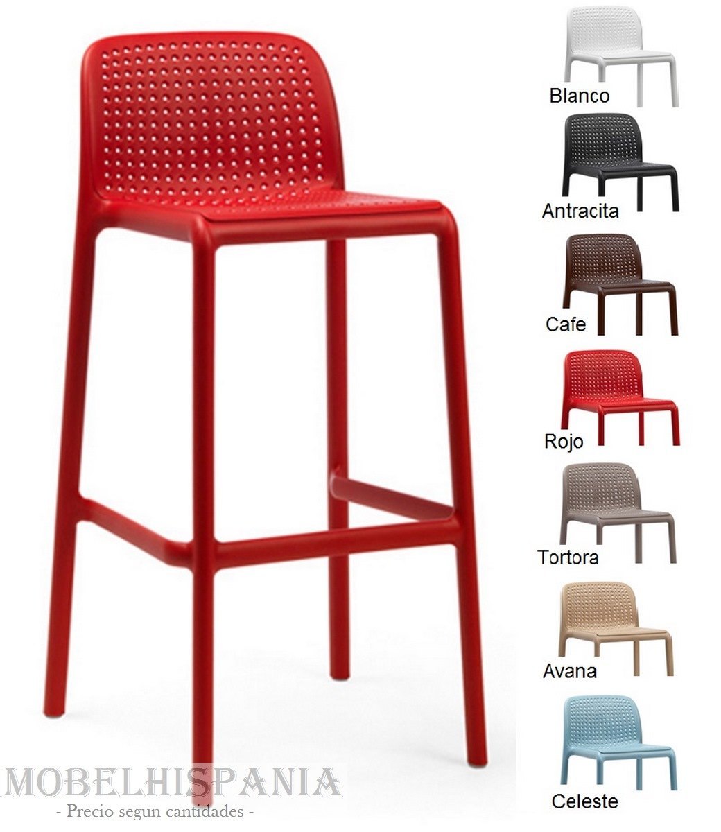 lido rosso taburete polipropileno 2