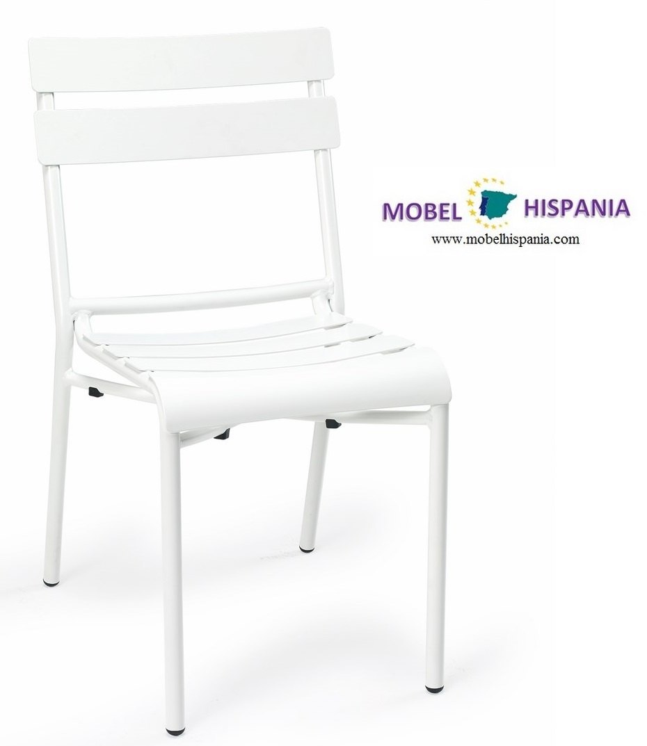 versalles silla aluminio blanco