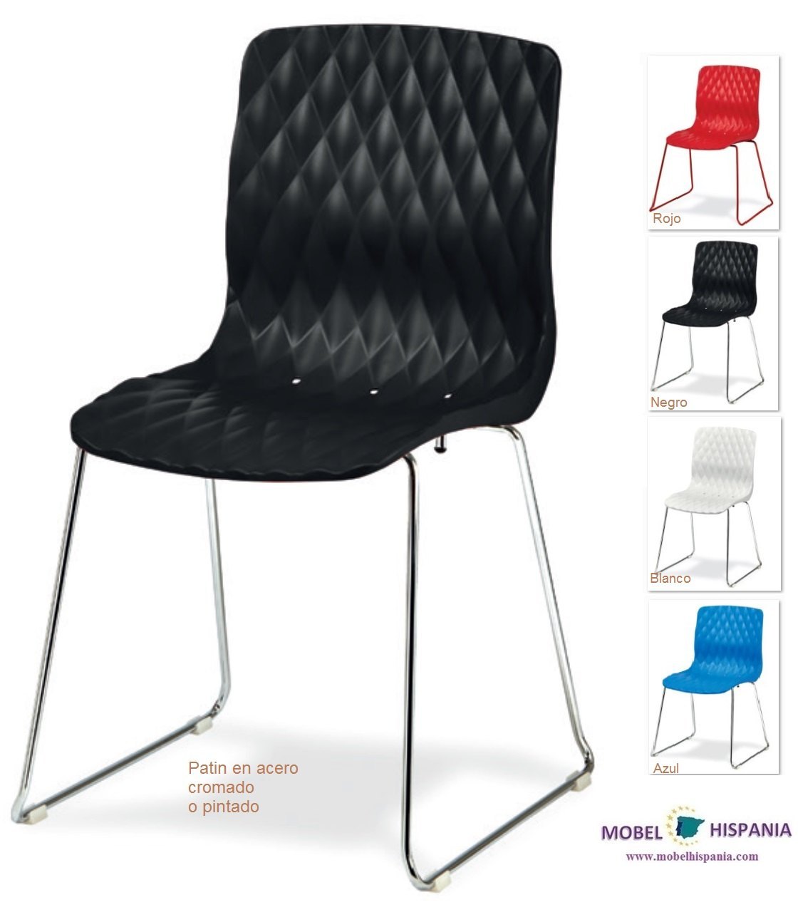 1019 silla patin cromado asiento azul 04 3