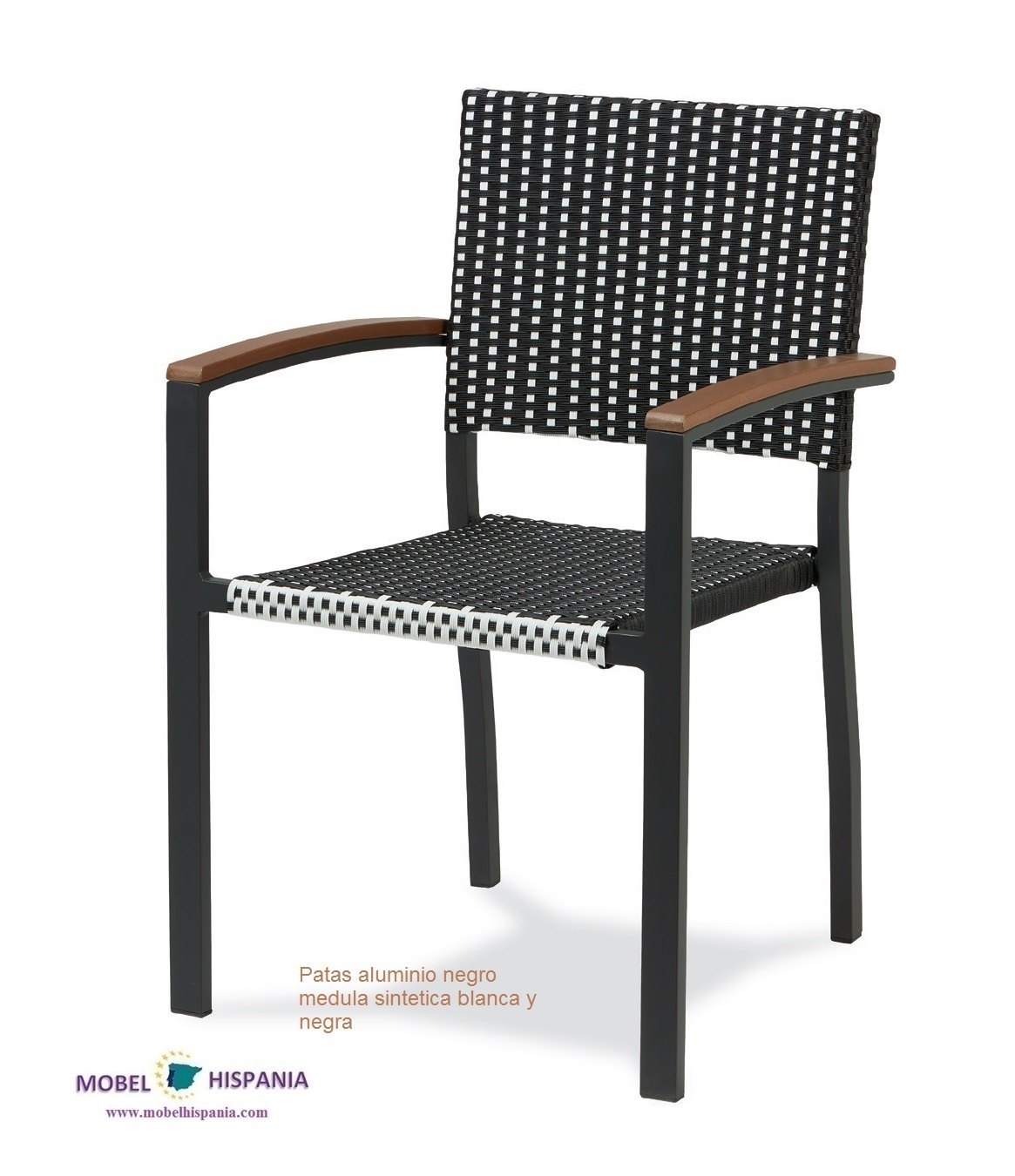 2207 sillon aluminio nego medula negra blanca