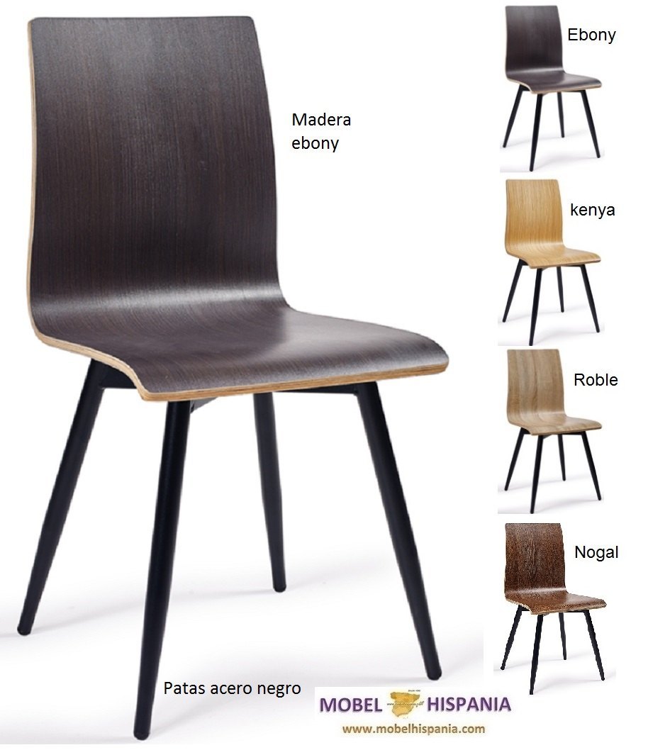 MICHIGAN silla p4 deco madera natural carcasa nogal vintage 04 1