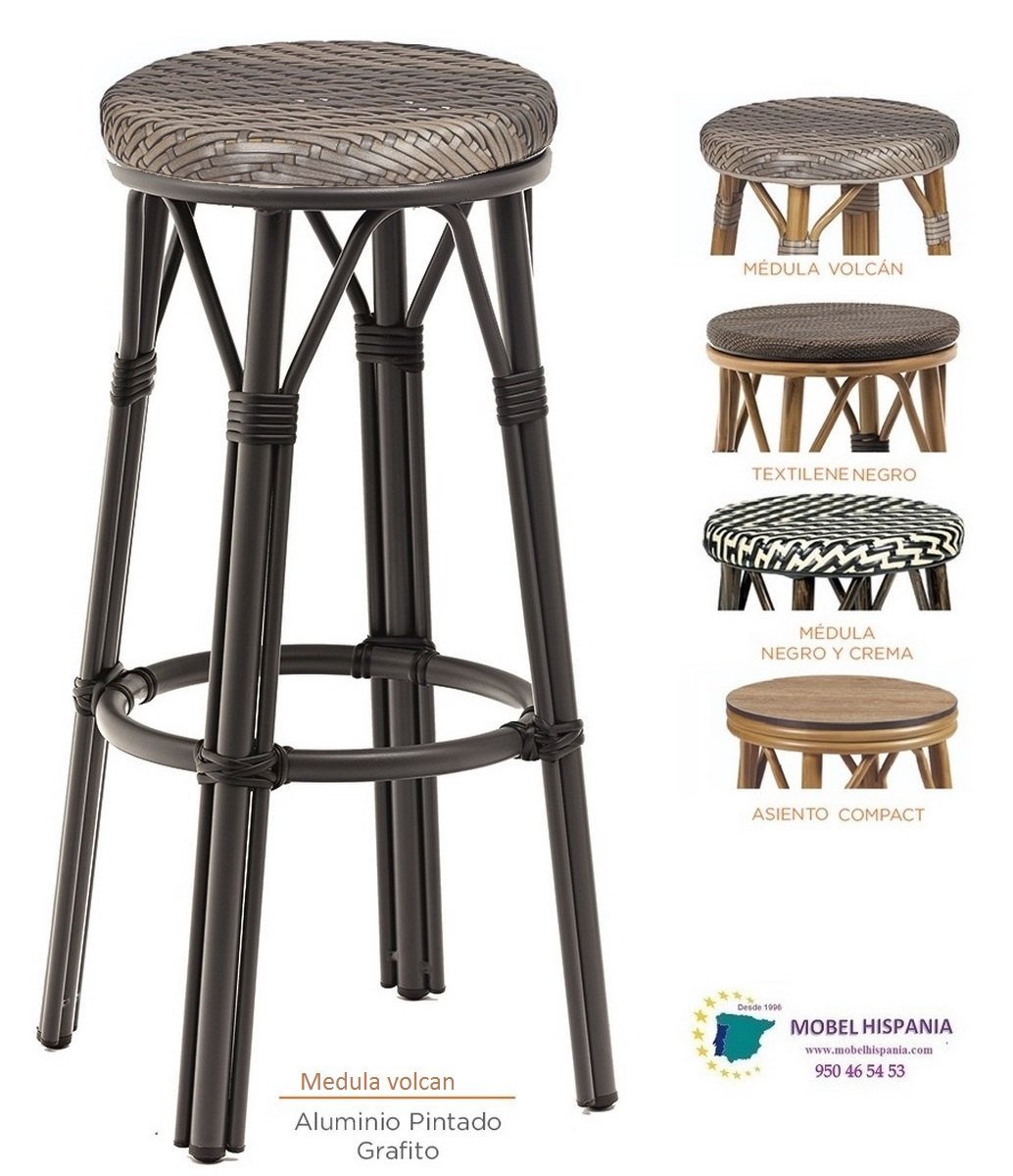 8231 Banqueta aluminio Grafito medula volcan