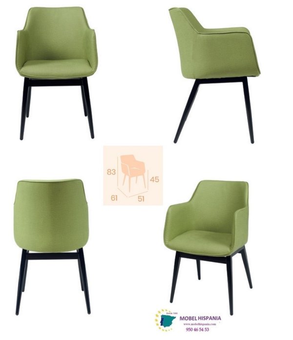 RB6629 Sillon metal negro gris 10