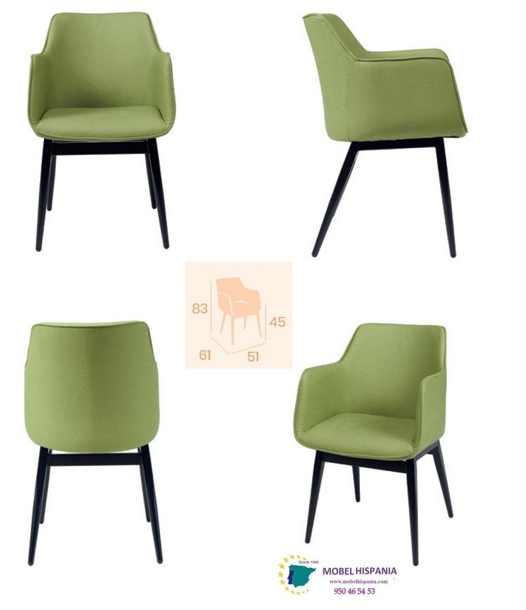 RB6629 Sillon metal negro verde 2 03