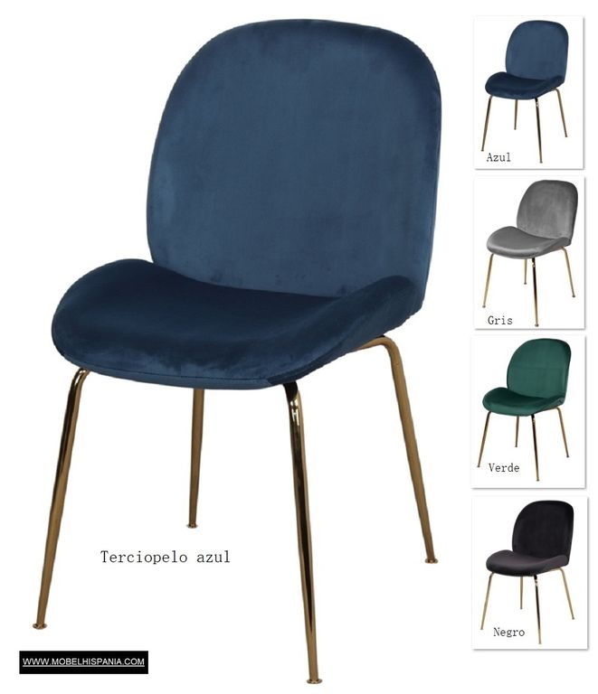 Sando silla dorada azul w 2