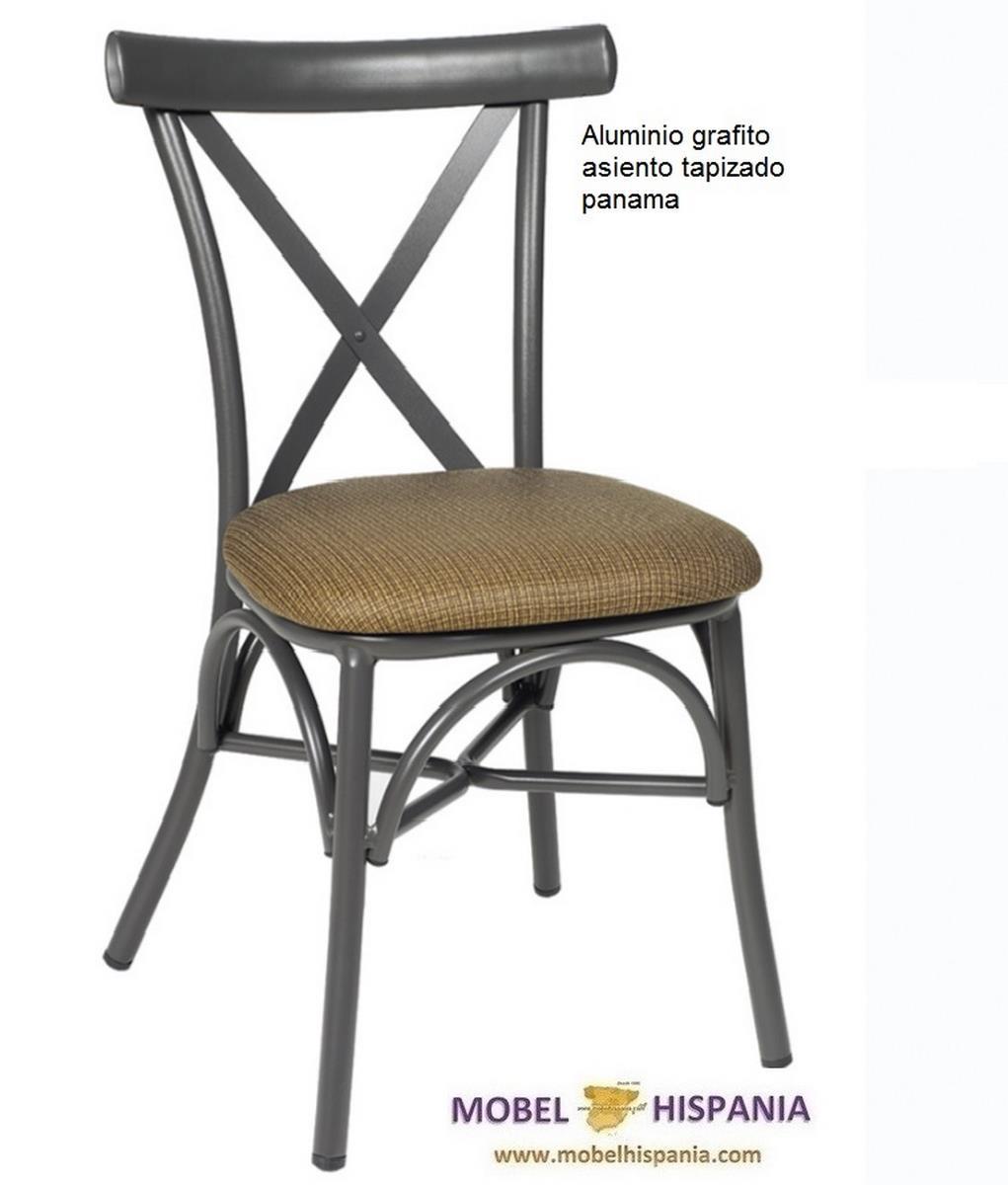 163 silla aluminio negro asiento medula negro crema 01 2
