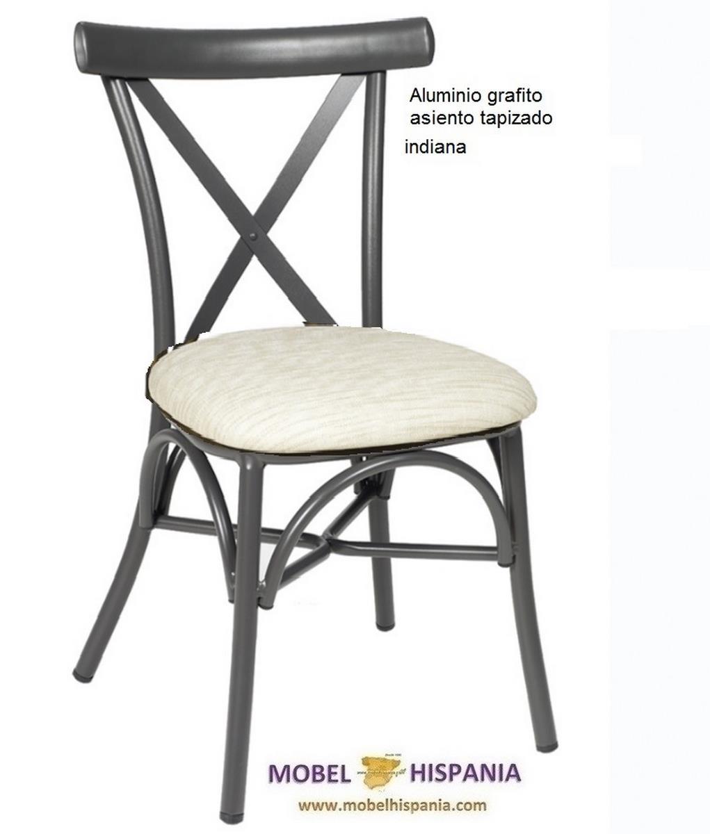 163 silla aluminio negro asiento medula negro crema 07 2