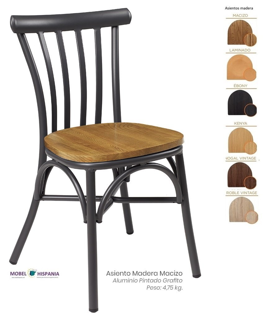 164 Silla Deco Bambu Asiento Roble Vintage 06 1