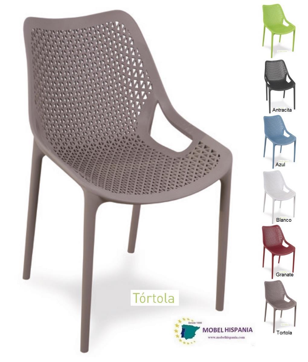 bilros silla polipropileno tortola 2