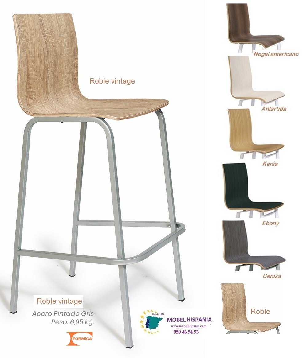 492 taburete metal negro nogal 04