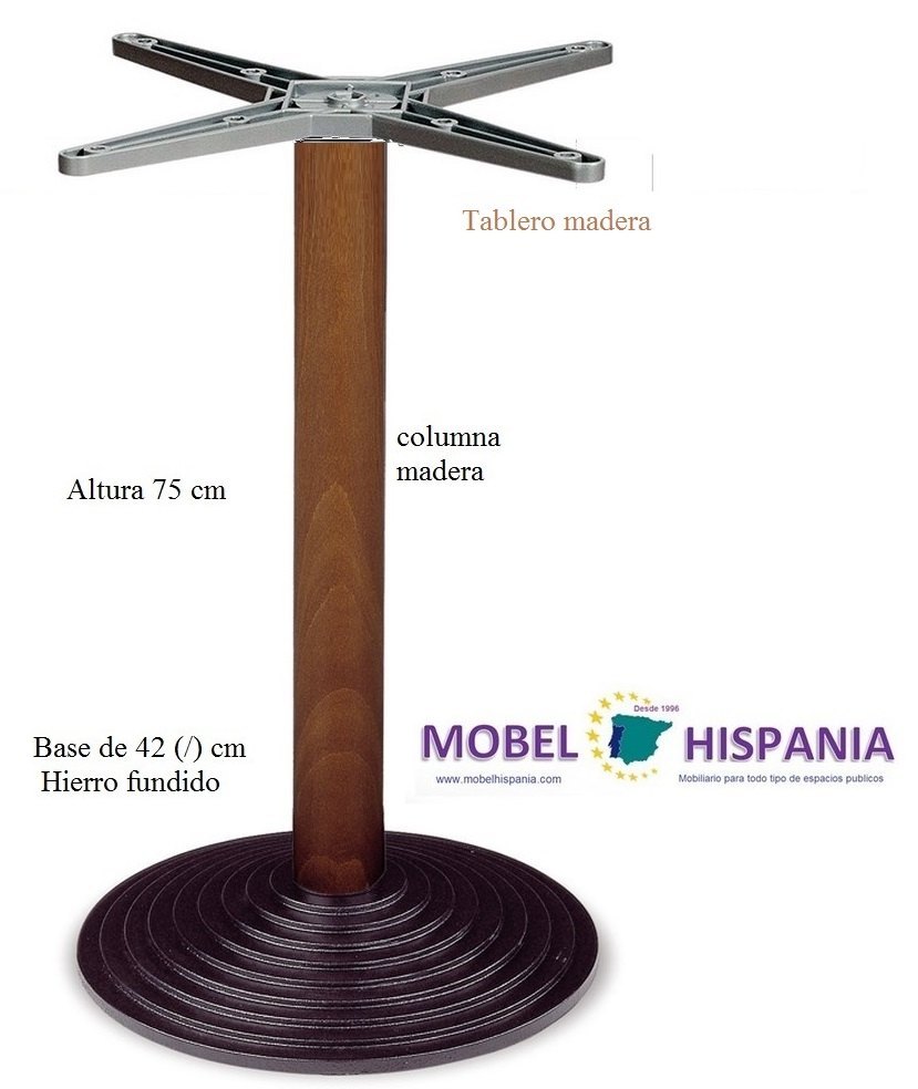 4610_pie_mesa_columna_madera_base_fundicion- 4610 pie mesa columna madera base fundicion