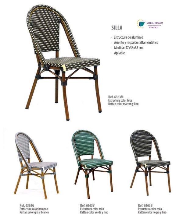 6363 silla aluminio teka siento marron lino 03 2