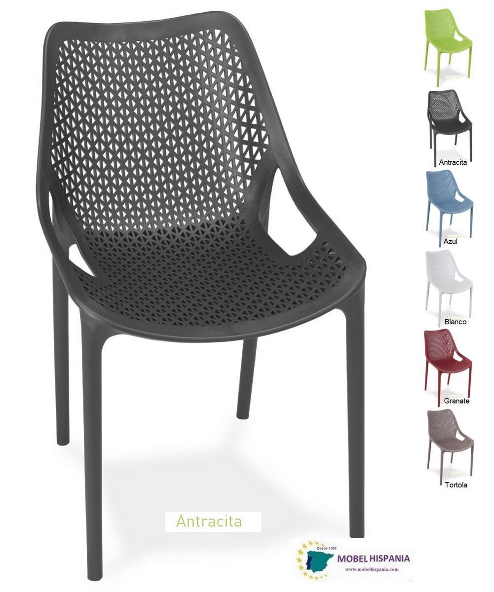 bilros silla polipropileno antracita 2