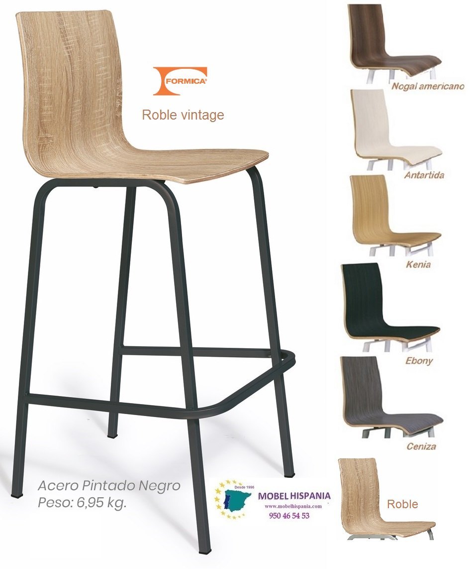 492 taburete metal negro nogal 06