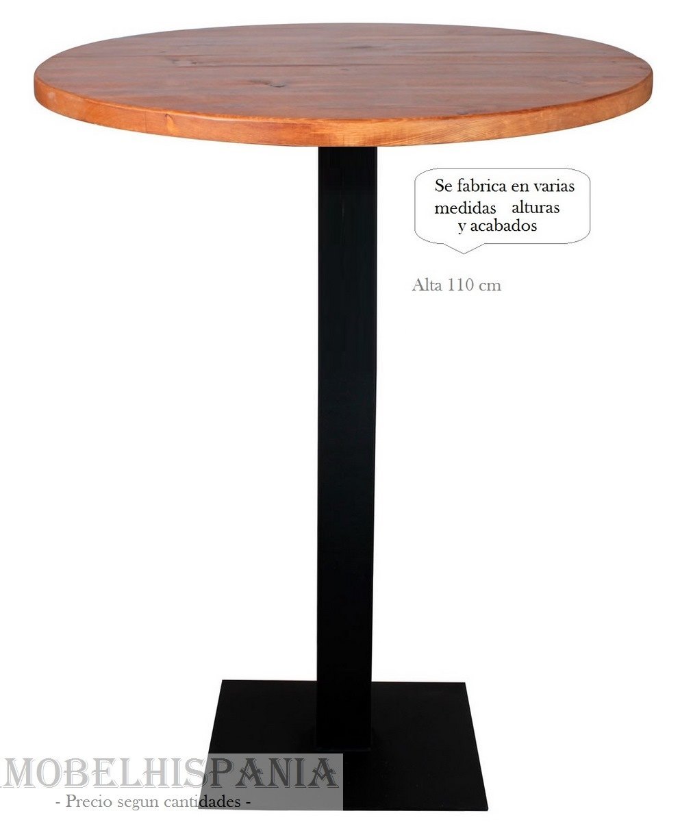 FERRO BLACK mesa alta metalica industrial 01