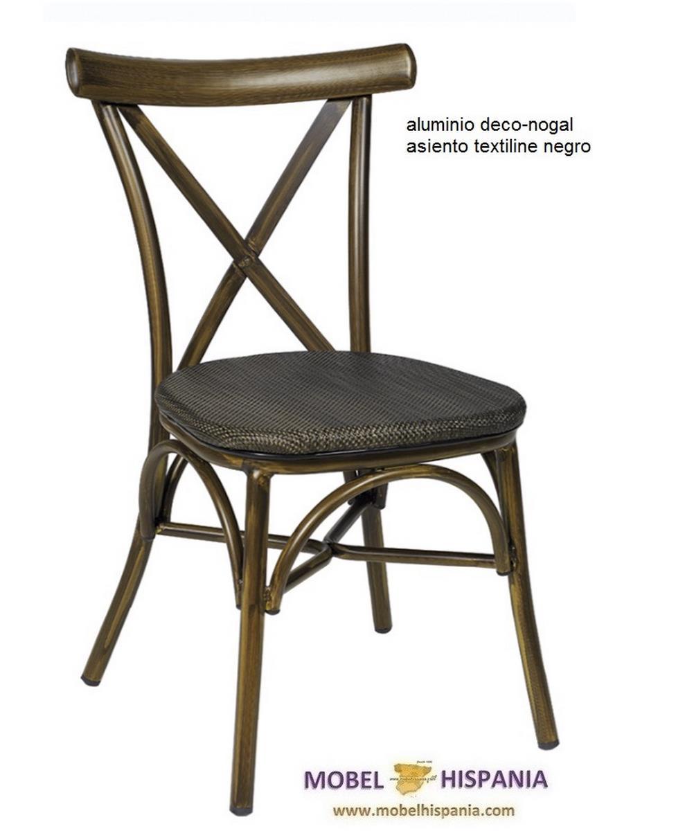 163 silla aluminio negro asiento medula negro crema 06 2