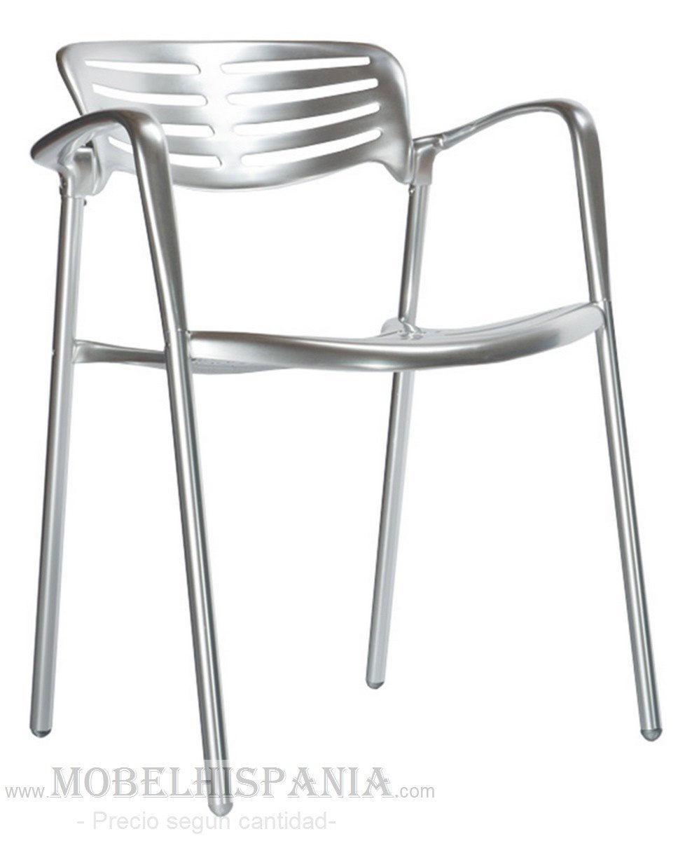 toledo aluminio sillon apilable 2