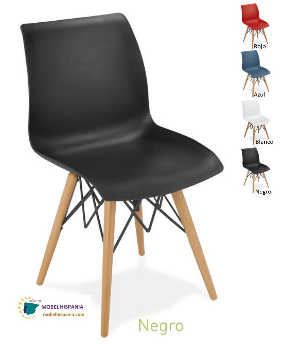 1710 silla madera polipropileno azul 04