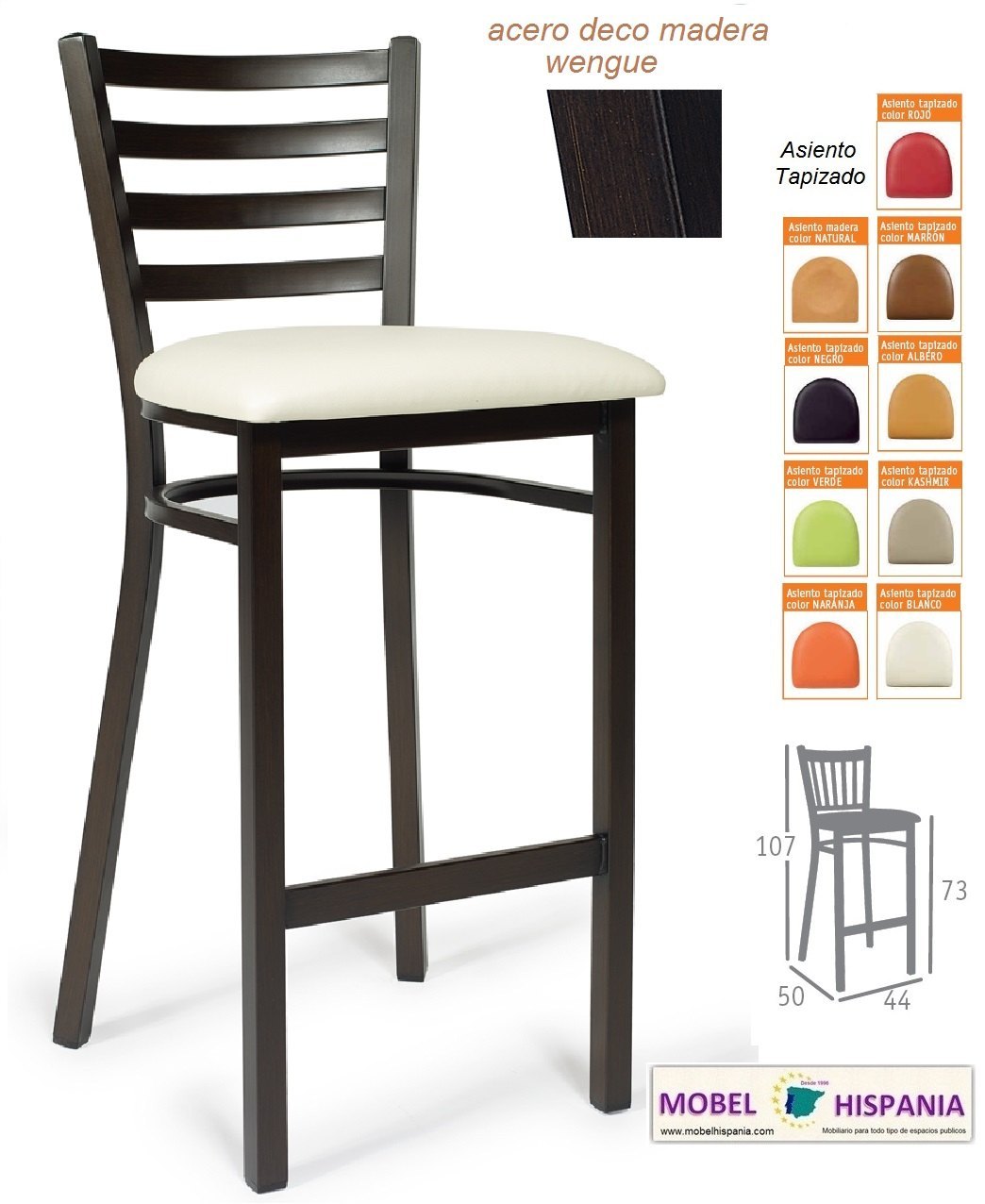 america taburete deco wengue