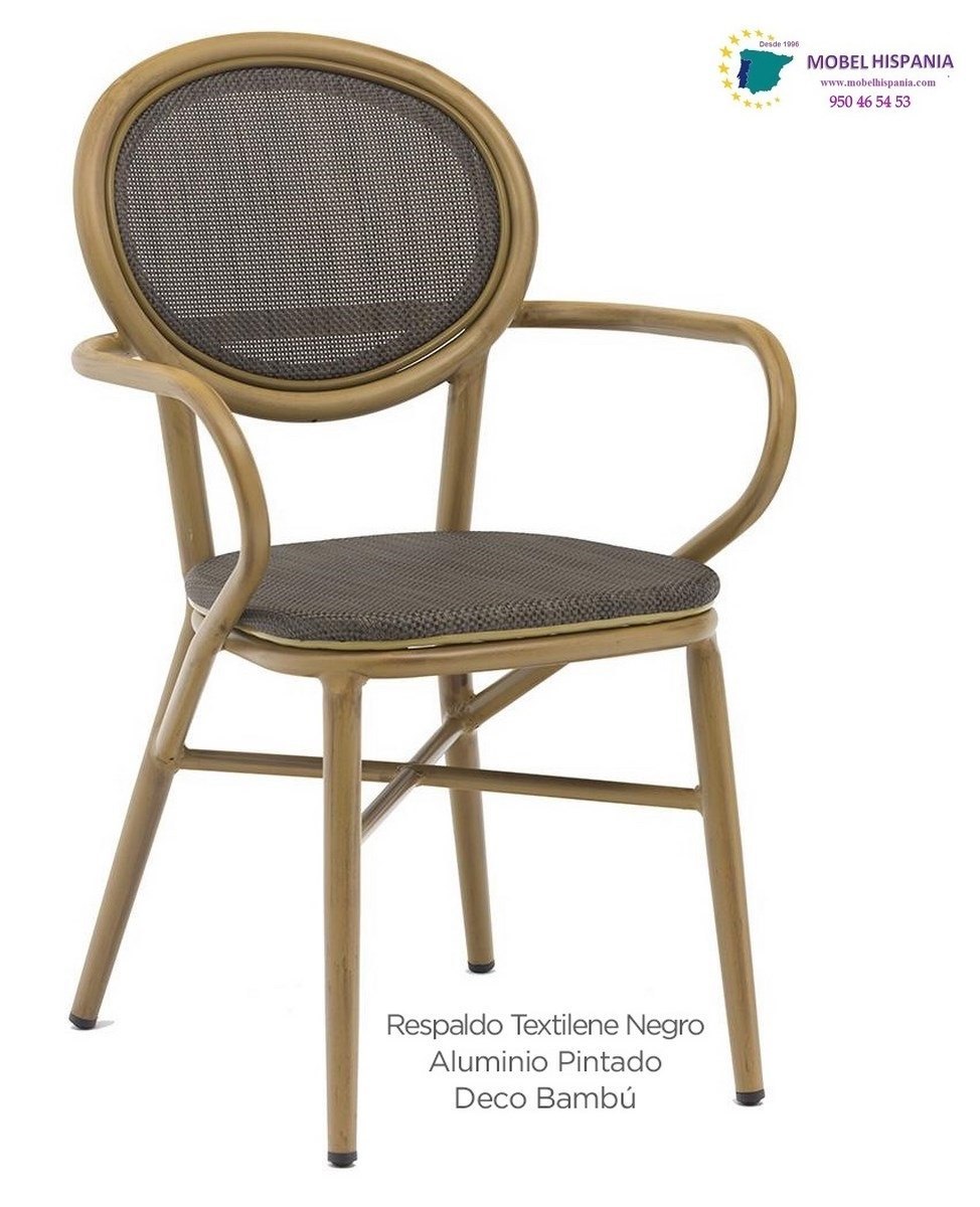 166 silla aluminio bambu asiento textiline 1