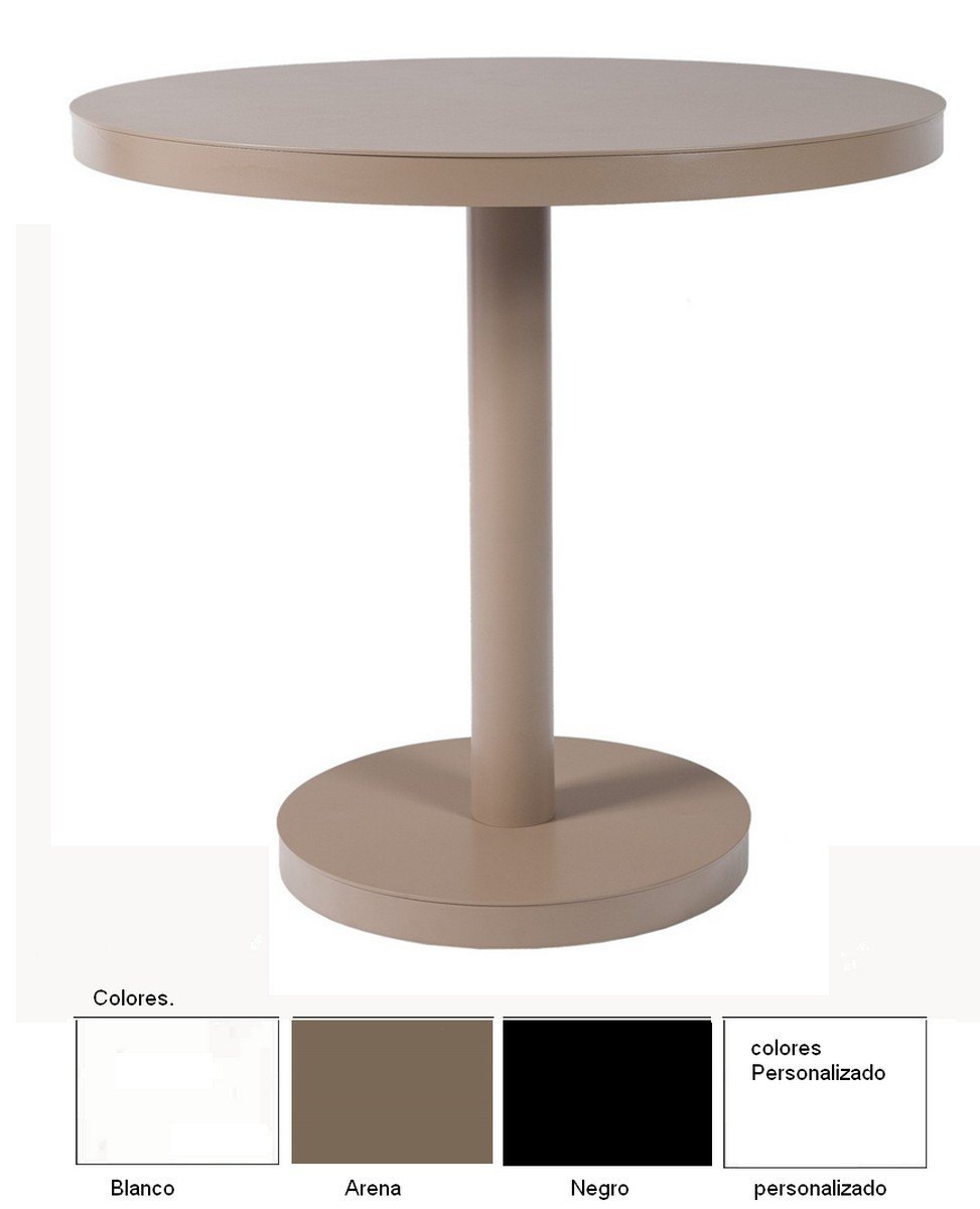 barcino pie central mesa redonda aluminio arena