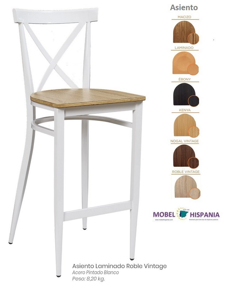 255 banqueta blanca laminado