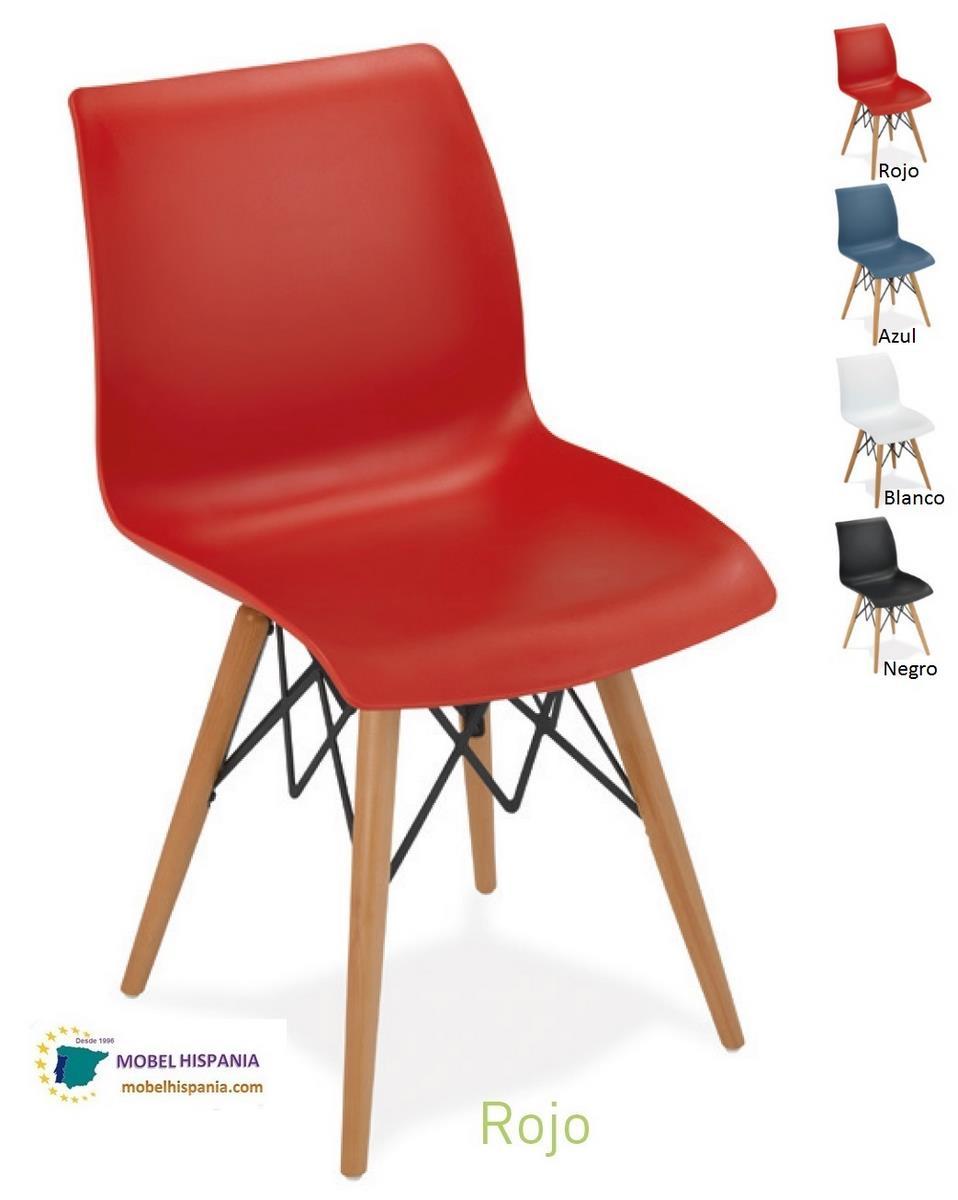 1710 silla madera polipropileno rojo 1 07