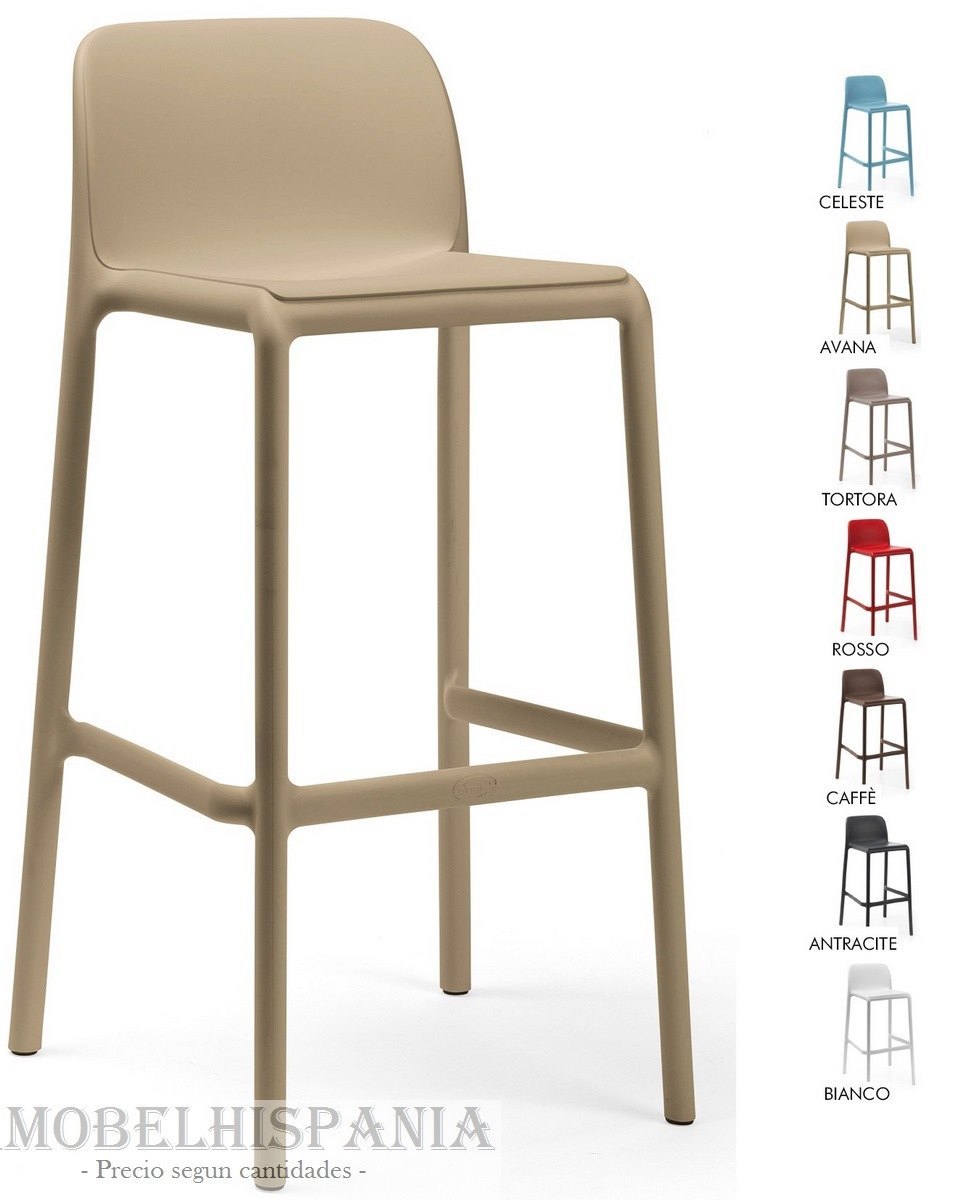 FARO taburete antracita apillable resina polipropileno 01 2