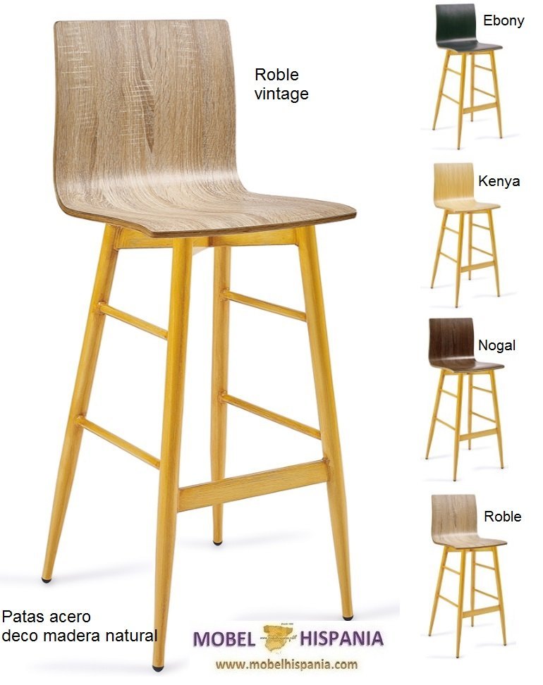 MICHIGAN silla C4 deco madera roble vintage 05