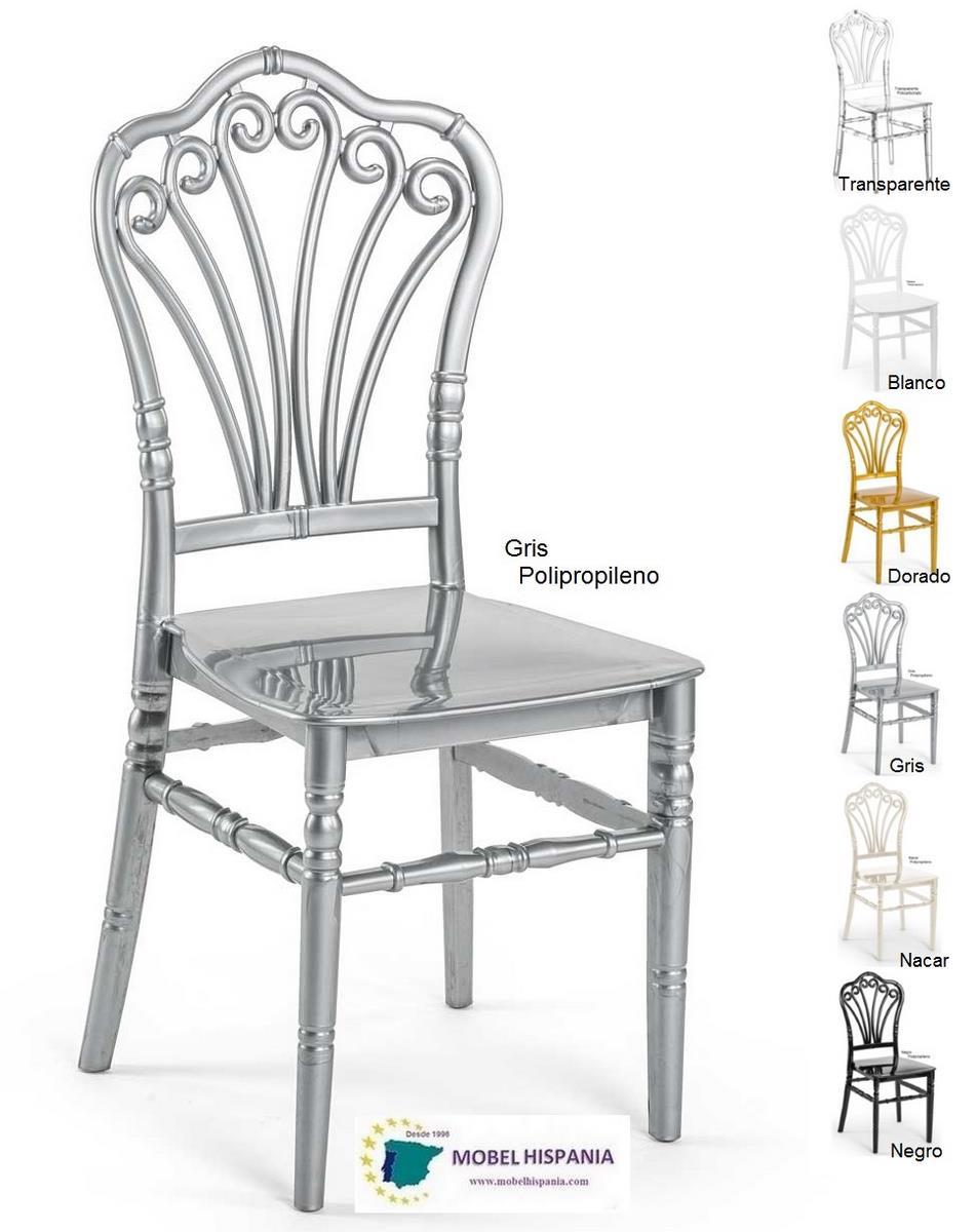 flora silla eventos polipropileno gris 4