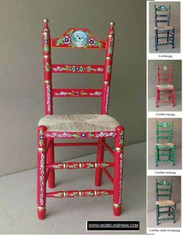 tres anillas roja decorada