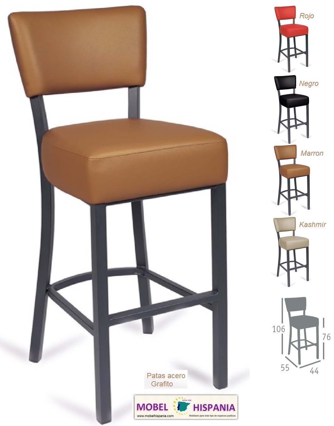 bohemia taburete marron grafito