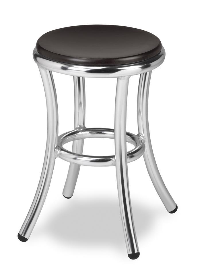 571 aluminio taburete caoba madera 03