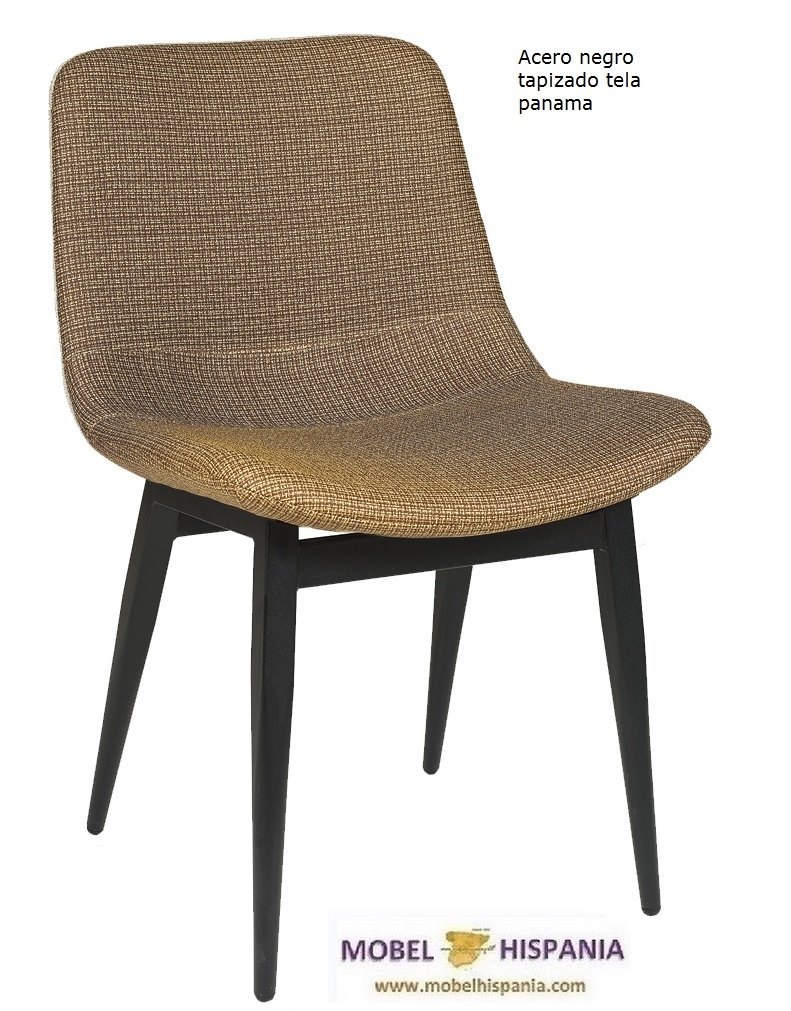 RB.6626 Silla acero negro tapizado indiana 01