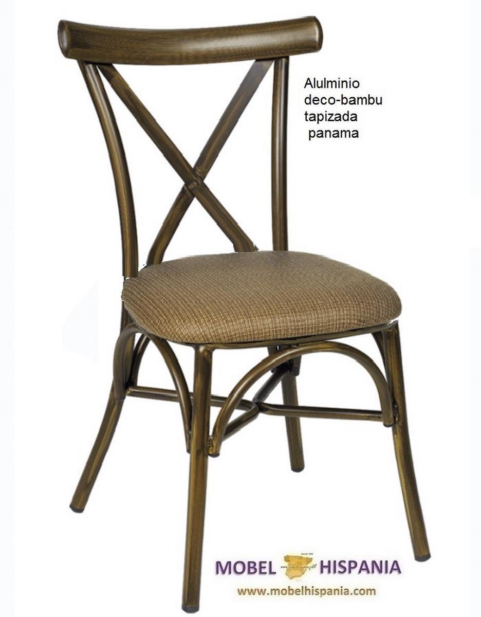 163 silla aluminio negro asiento medula negro crema 05 2