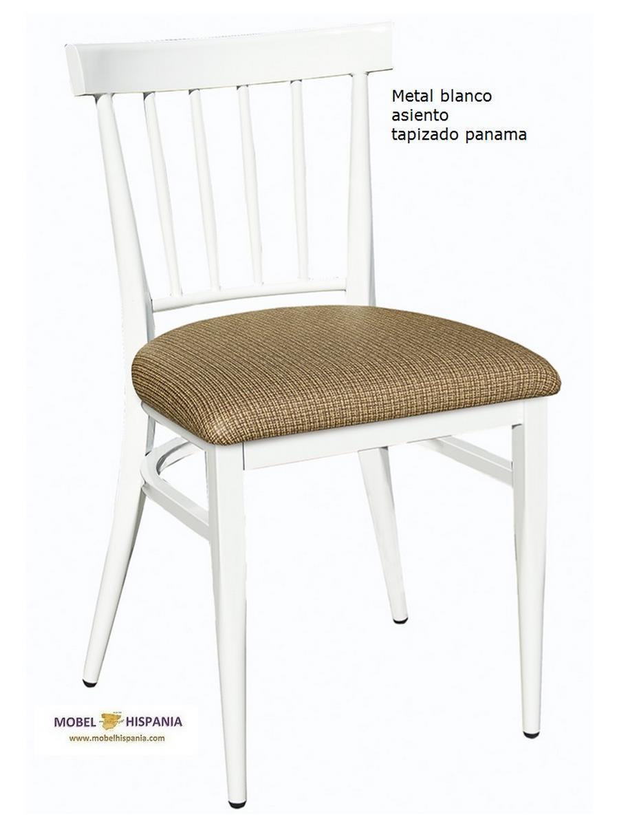 153 Silla metal blanco asiento madera 02 1