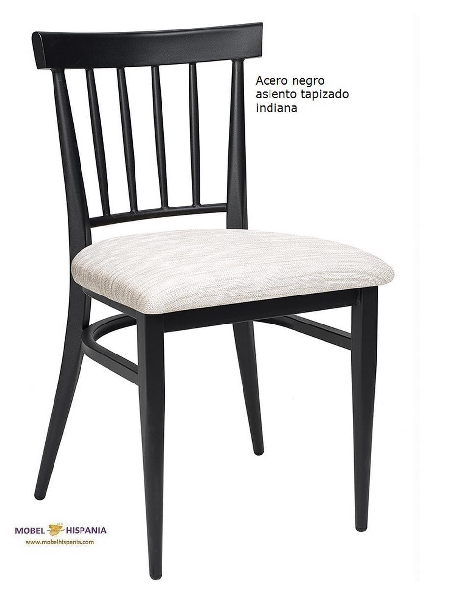 153 Silla metal blanco asiento madera 08 1