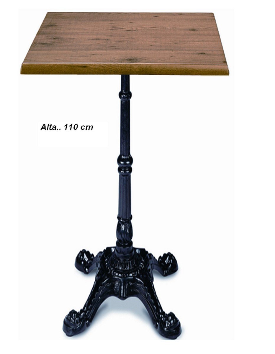 paris alta mesa fundicion hierro cuadrada