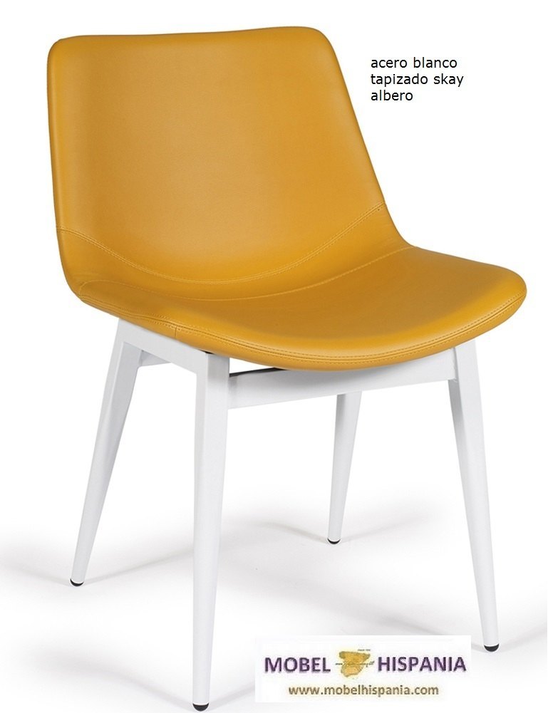 RB.6626 Silla acero negro tapizado indiana 02