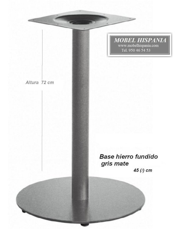 2926 pie mesa plata mate base redonda hosteleria