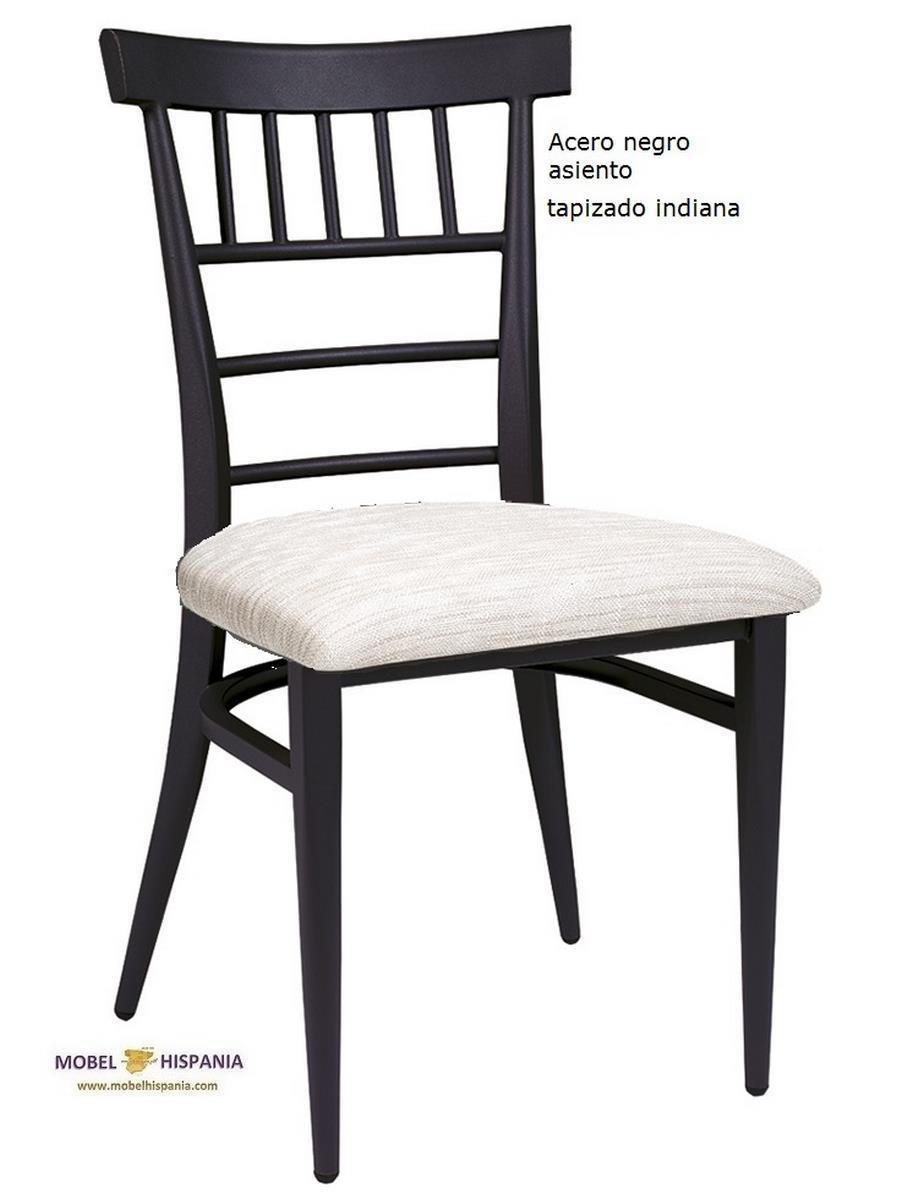 152 Silla negro asiento tapizado indiana 02 1