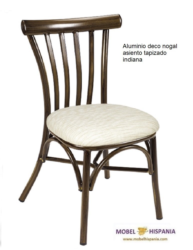 164 silla aluminio negro asiento madera 07 2