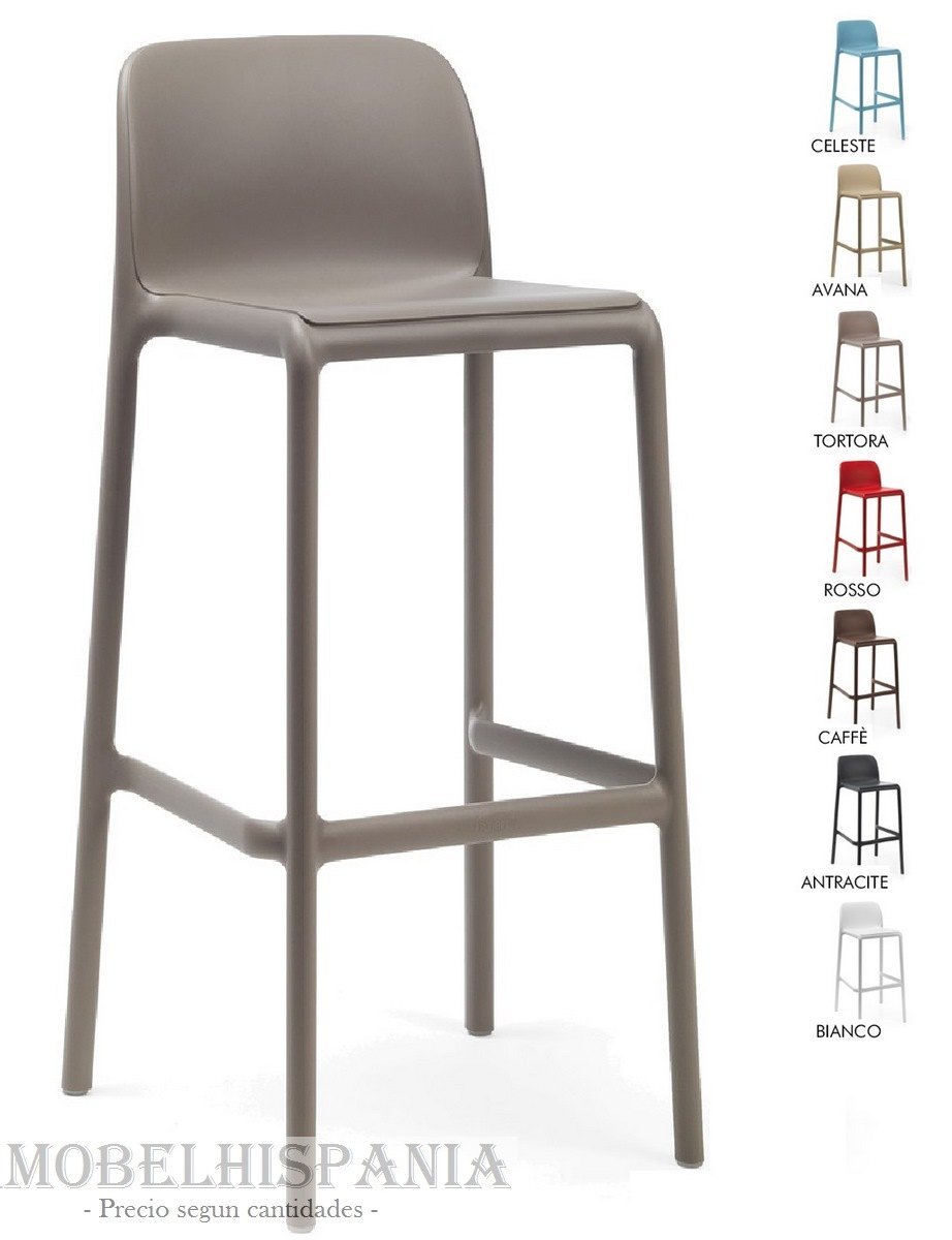 FARO taburete antracita apillable resina polipropileno 06 2